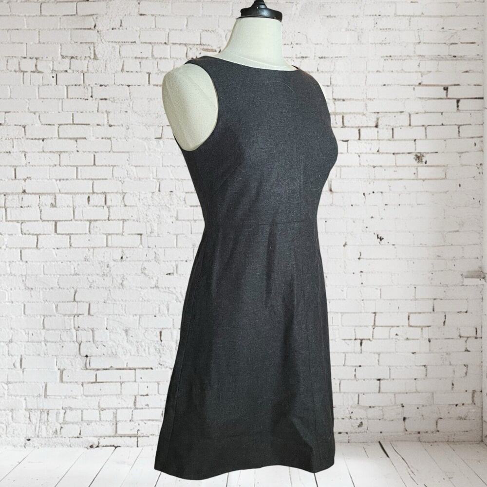 Ali Ro Fit & Flare Dress Sleeveless Gray Wool Blend Sz 4 Minimalist Career - Picture 2 of 9